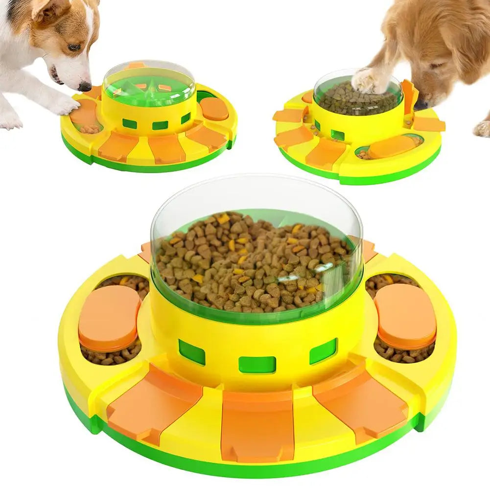 Estación de comida tipo rompecabezas para mascotas