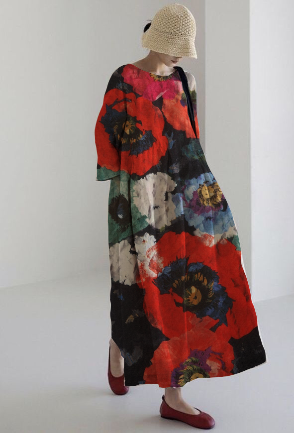 Pink Floral Summer Dress