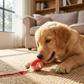 Pelota interactiva con cola para perros