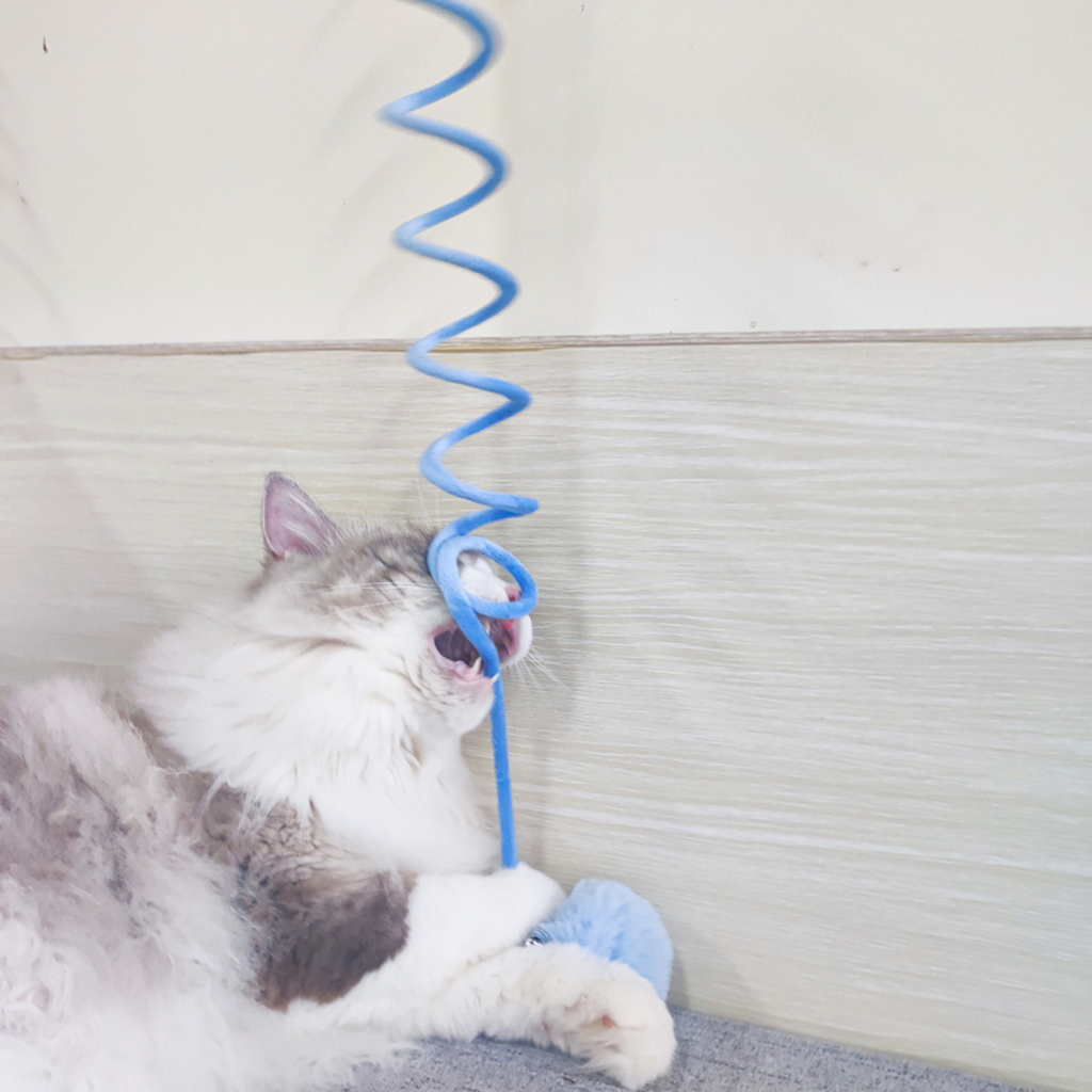 Juguete interactivo de goma elástica para gatos