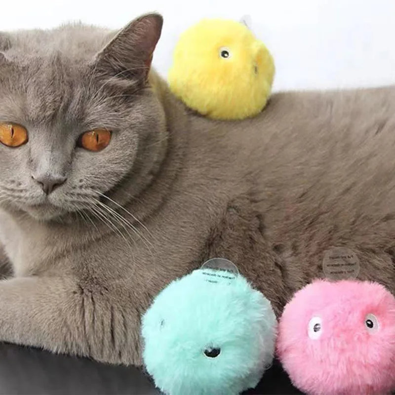Pelotas de peluche interactivas para gatos con sonidos de animales