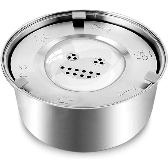 HidroPaw- Bebedero para perros de acero inoxidable con función antidesbordamiento