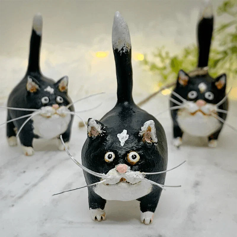 Festpaw – Adornos navideños para el árbol hechos a mano con forma de gato