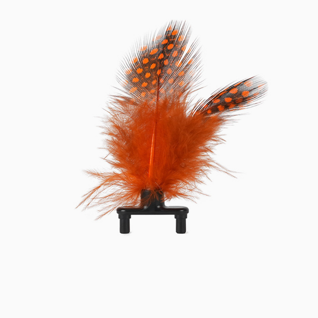 Juguete interactivo para gatos con forma de abeja y plumas