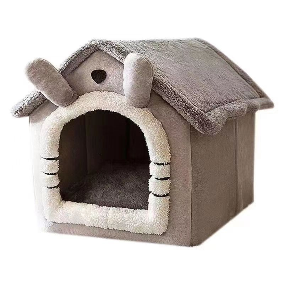 Acogedora casita de felpa para gatos