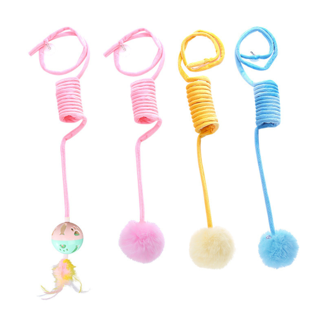 Juguete interactivo de goma elástica para gatos