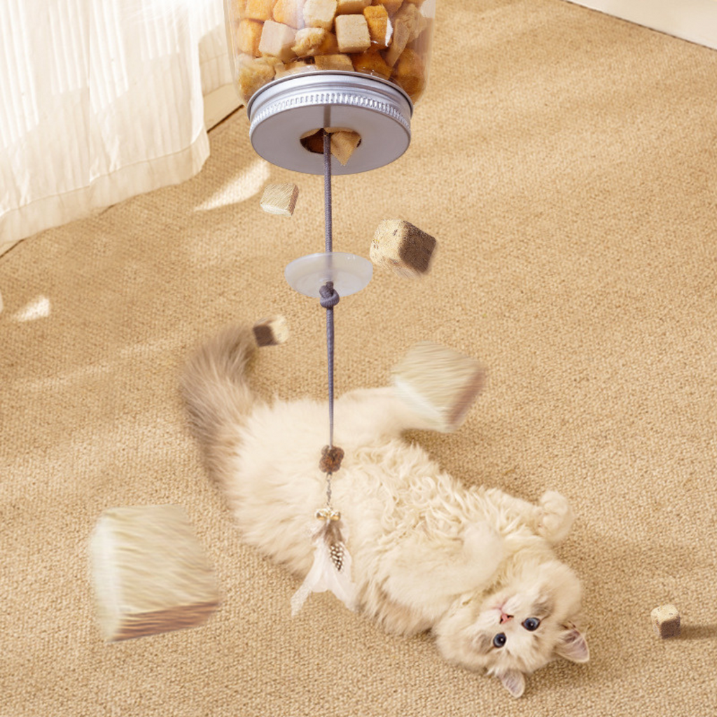 Juguete colgante con golosinas para gatos