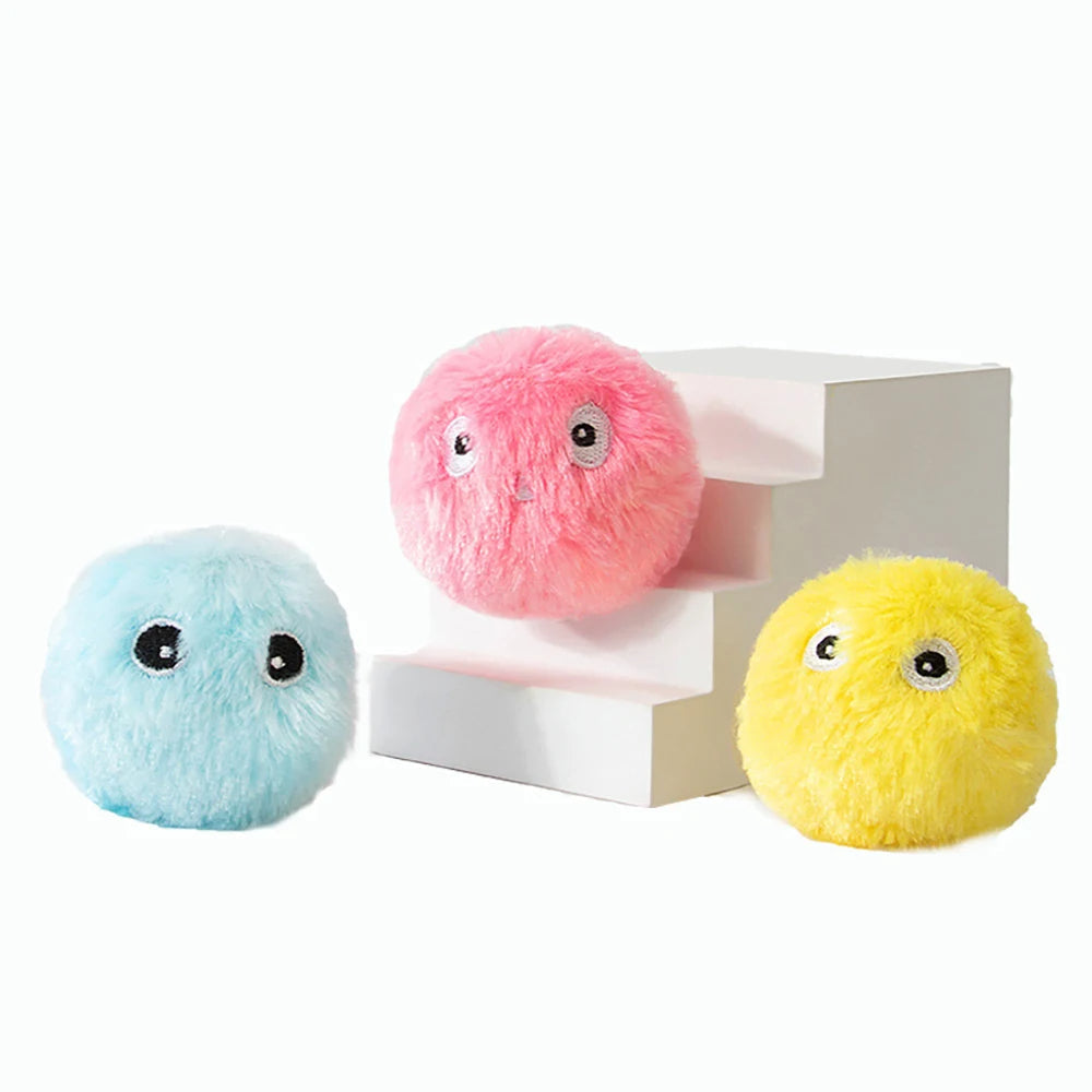 Pelotas de peluche interactivas para gatos con sonidos de animales