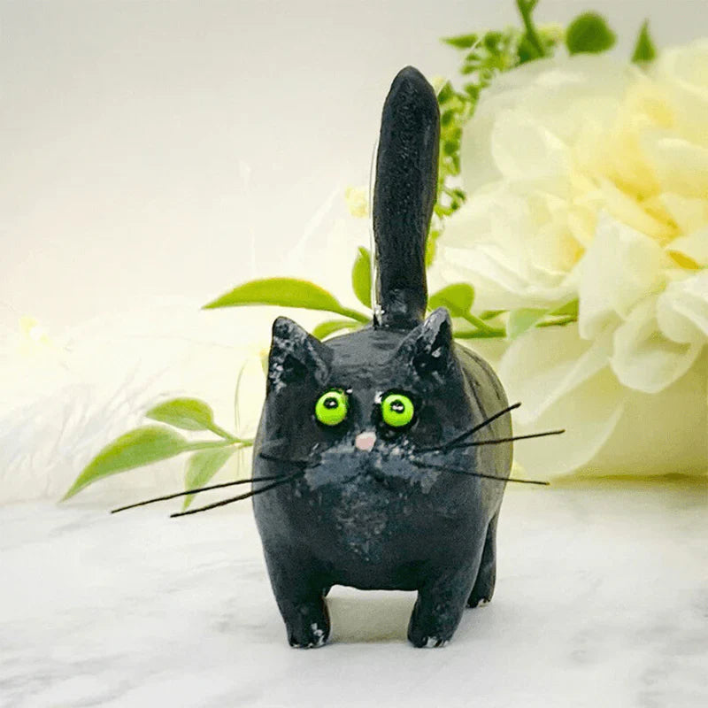 Festpaw – Adornos navideños para el árbol hechos a mano con forma de gato