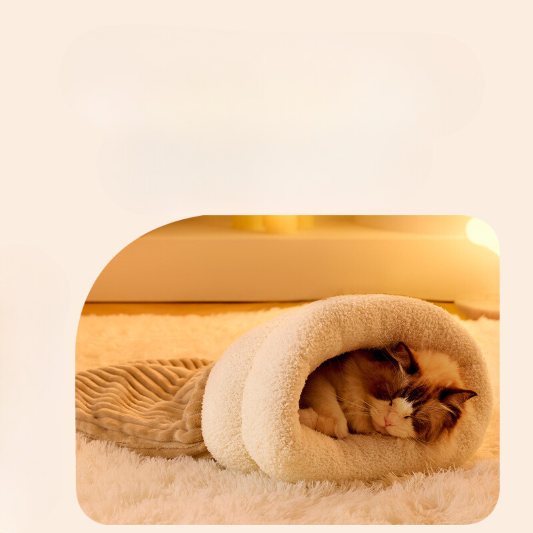Bequemes Katzen Schlafsack Bett