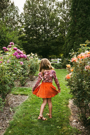 Vienna Corduroy Skirt - Floral Sonata
