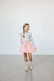 Vienna Corduroy Skirt - Ribboned Wildflowers