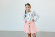 Vienna Corduroy Skirt - Ribboned Wildflowers