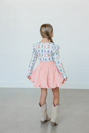 Vienna Corduroy Skirt - Ribboned Wildflowers