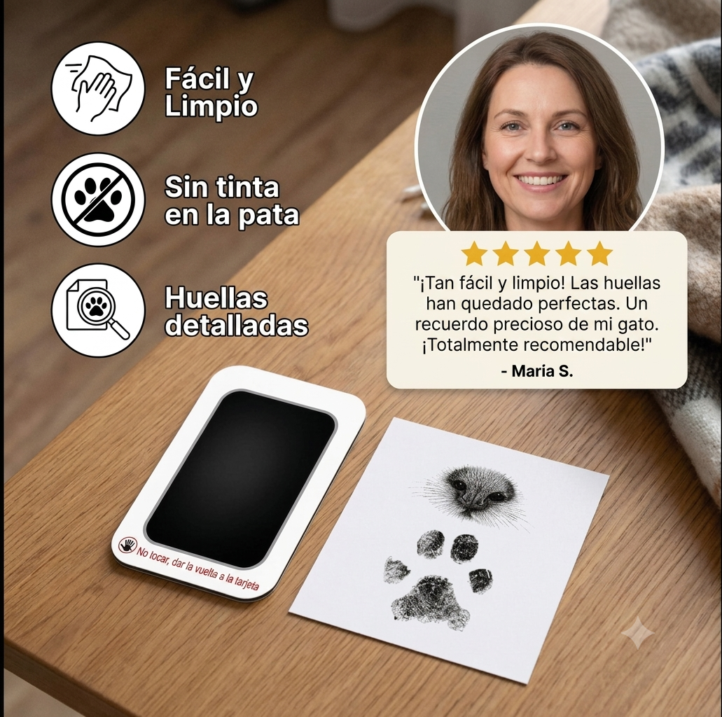 Kit para huellas de patas y nariz de mascotas – Kit de recuerdos DIY para gatos