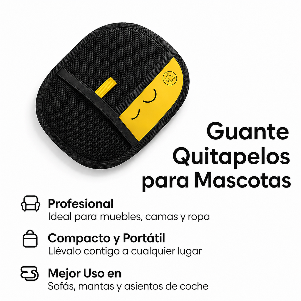 Guante para eliminar el pelo de mascotas
