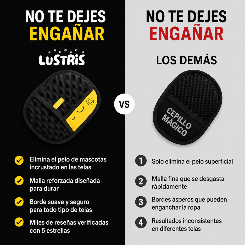 Guante para eliminar el pelo de mascotas