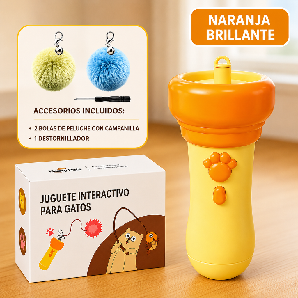 Lanzador interactivo de pompones «Tod» para gatos