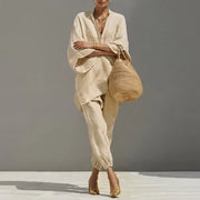 Marina | Women's casual two-piece V-neck set