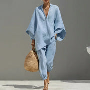 Marina | Women's casual two-piece V-neck set