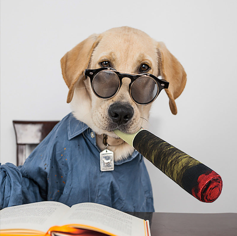 Juguete masticable para perros con forma de cigarro