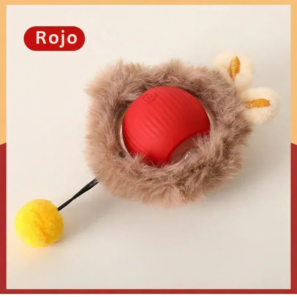 Pelota interactiva con pelo para perros