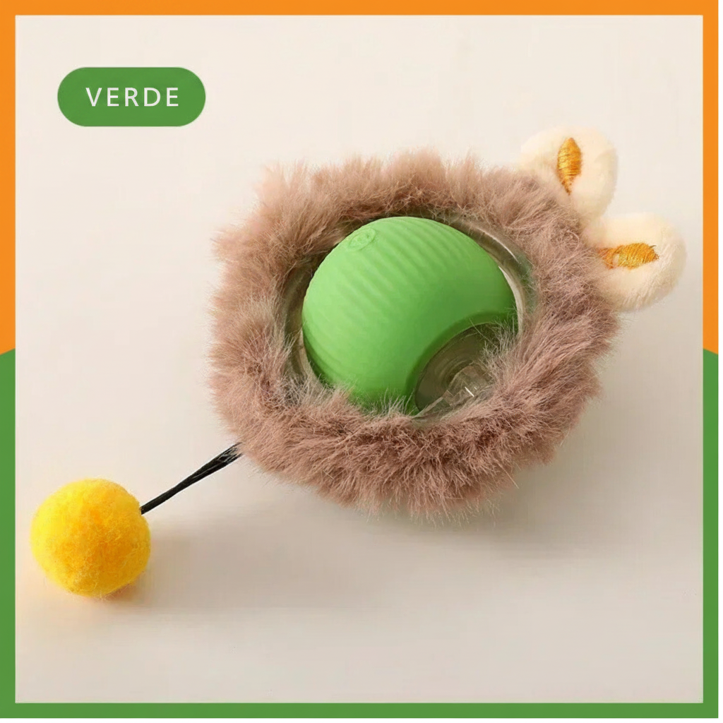 Pelota interactiva con pelo para perros