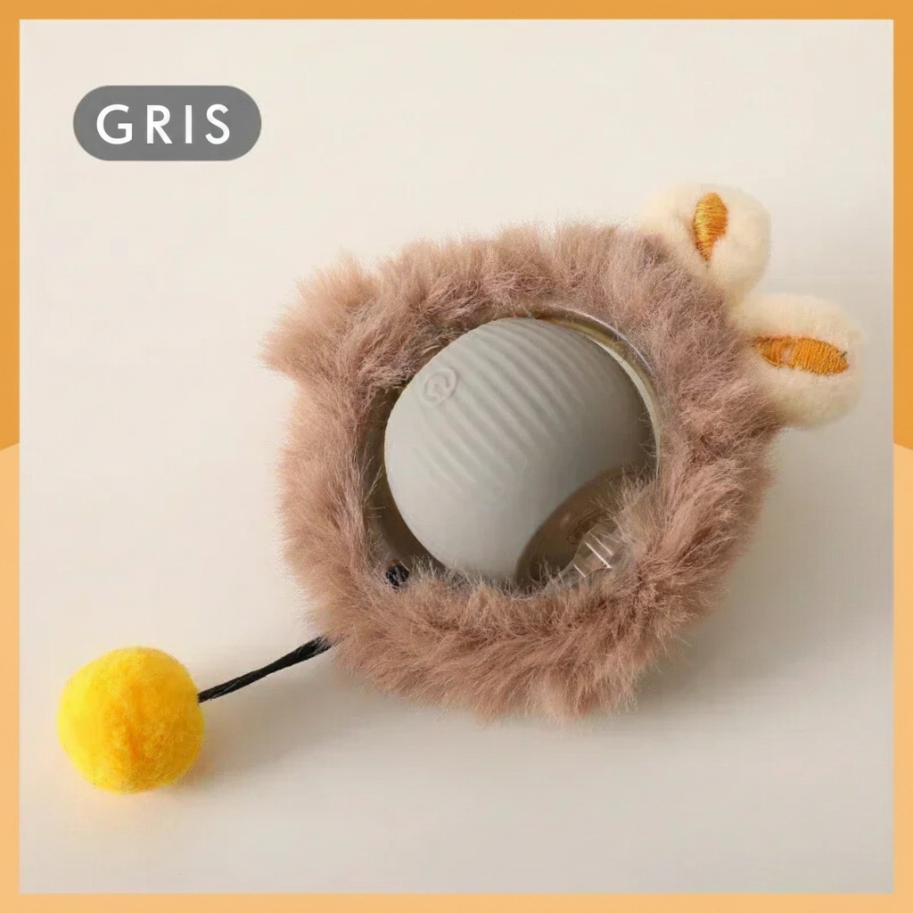 Pelota interactiva con pelo para perros