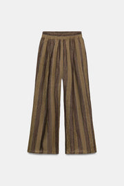 Sonia | Striped linen halter set with high-waisted pants
