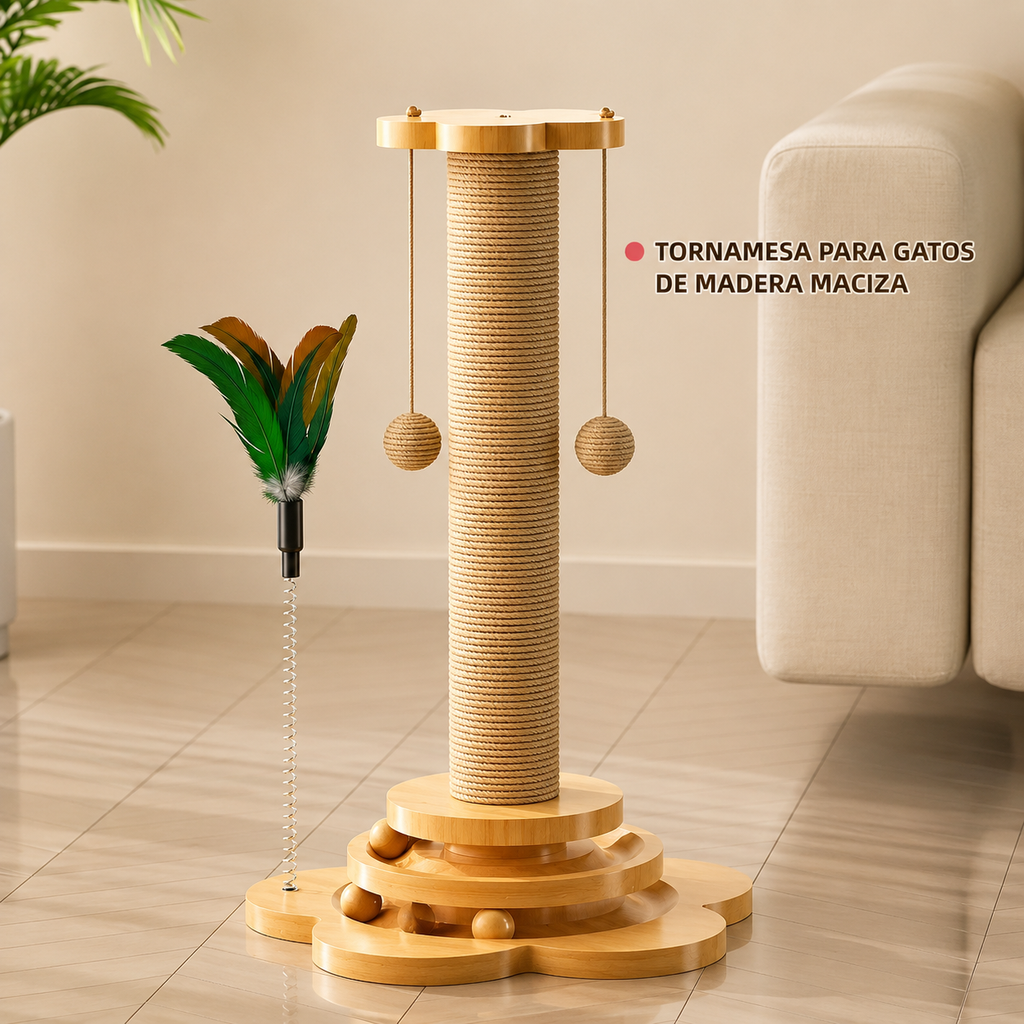 Juguetes de madera: pelotas para gatos - WoodPounce