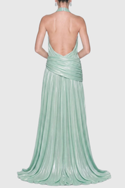 Tszca Halter Ruched Maxi Dress
