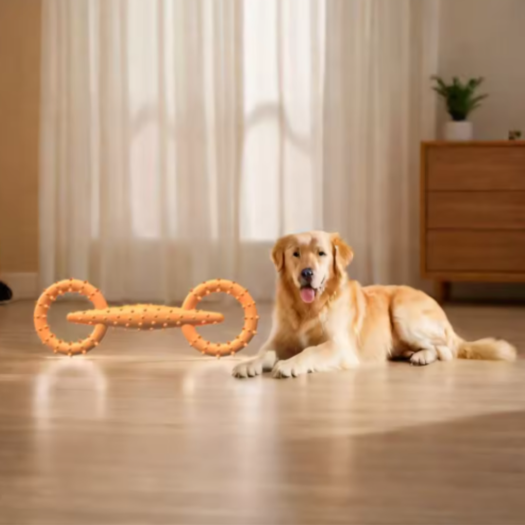 Juguete masticable en forma de anillo para cachorros