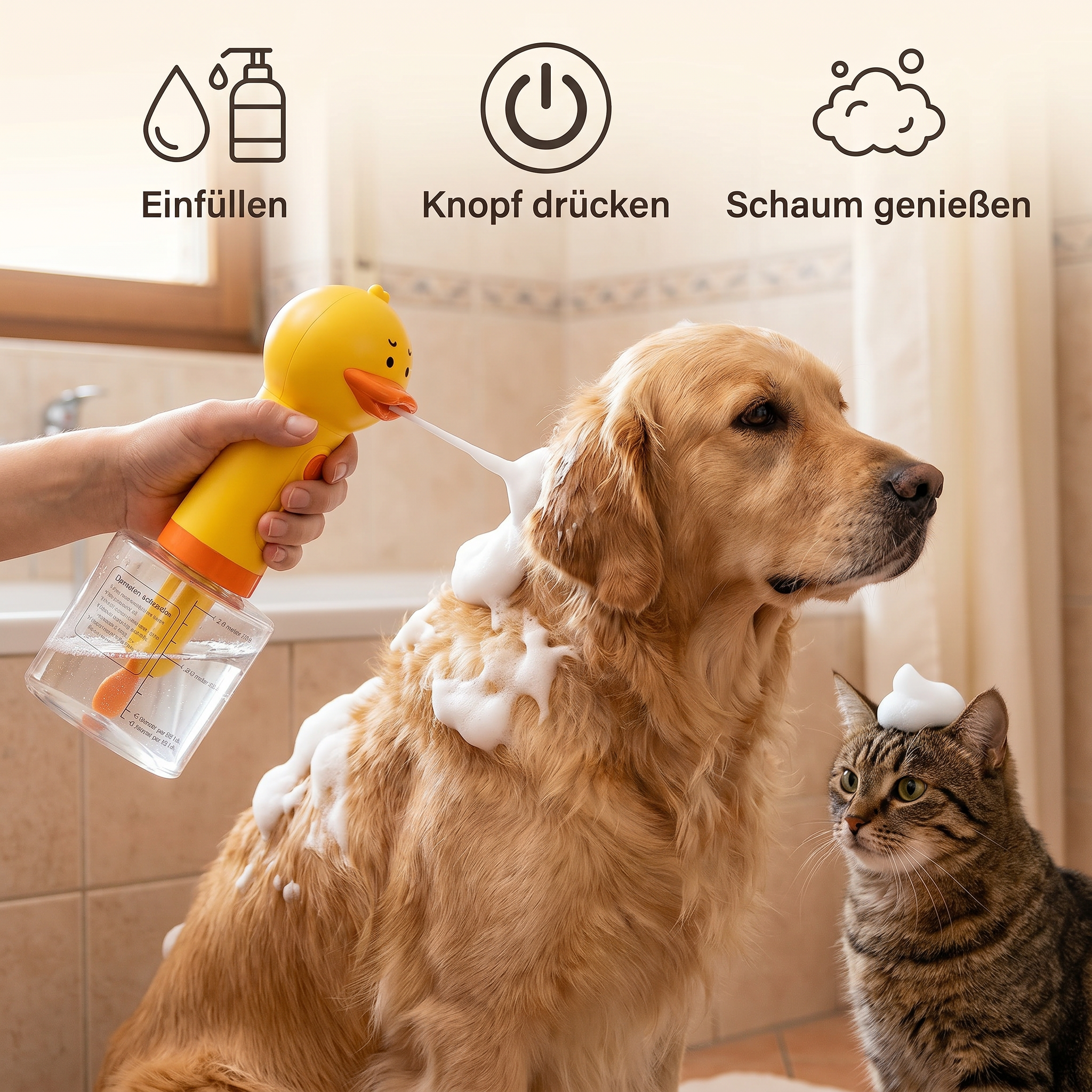 Automatic Duck – Schaumsprühgerät für Haustiere