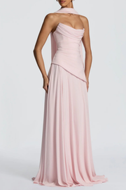 Wrshra Strapless Corset Maxi Dress - Pink