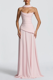 Wrshra Strapless Corset Maxi Dress - Pink