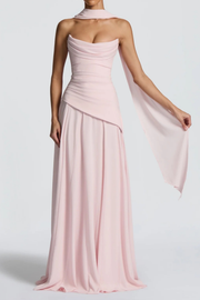 Wrshra Strapless Corset Maxi Dress - Pink