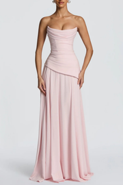 Wrshra Strapless Corset Maxi Dress - Pink