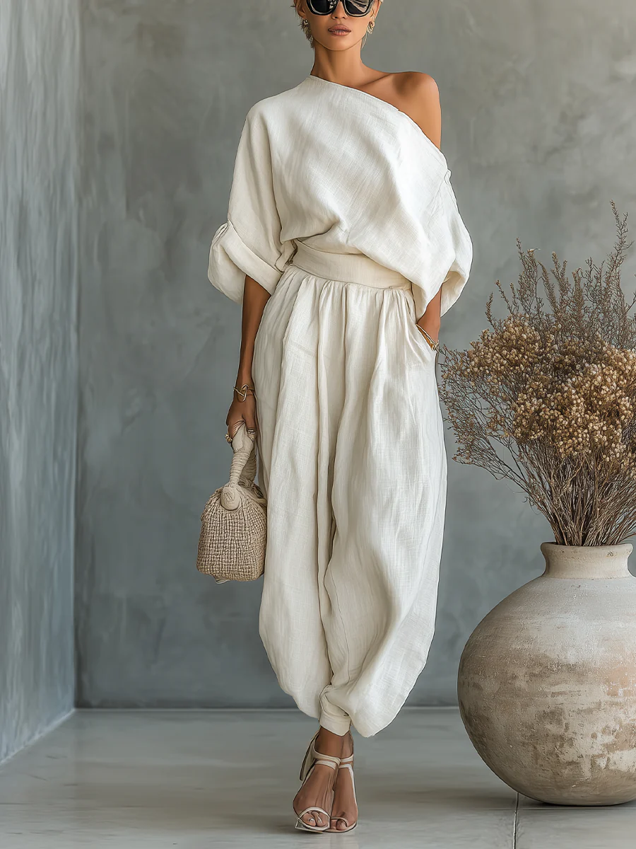 SAVRINA | 2-Piece Set with Off-the-Shoulder Top