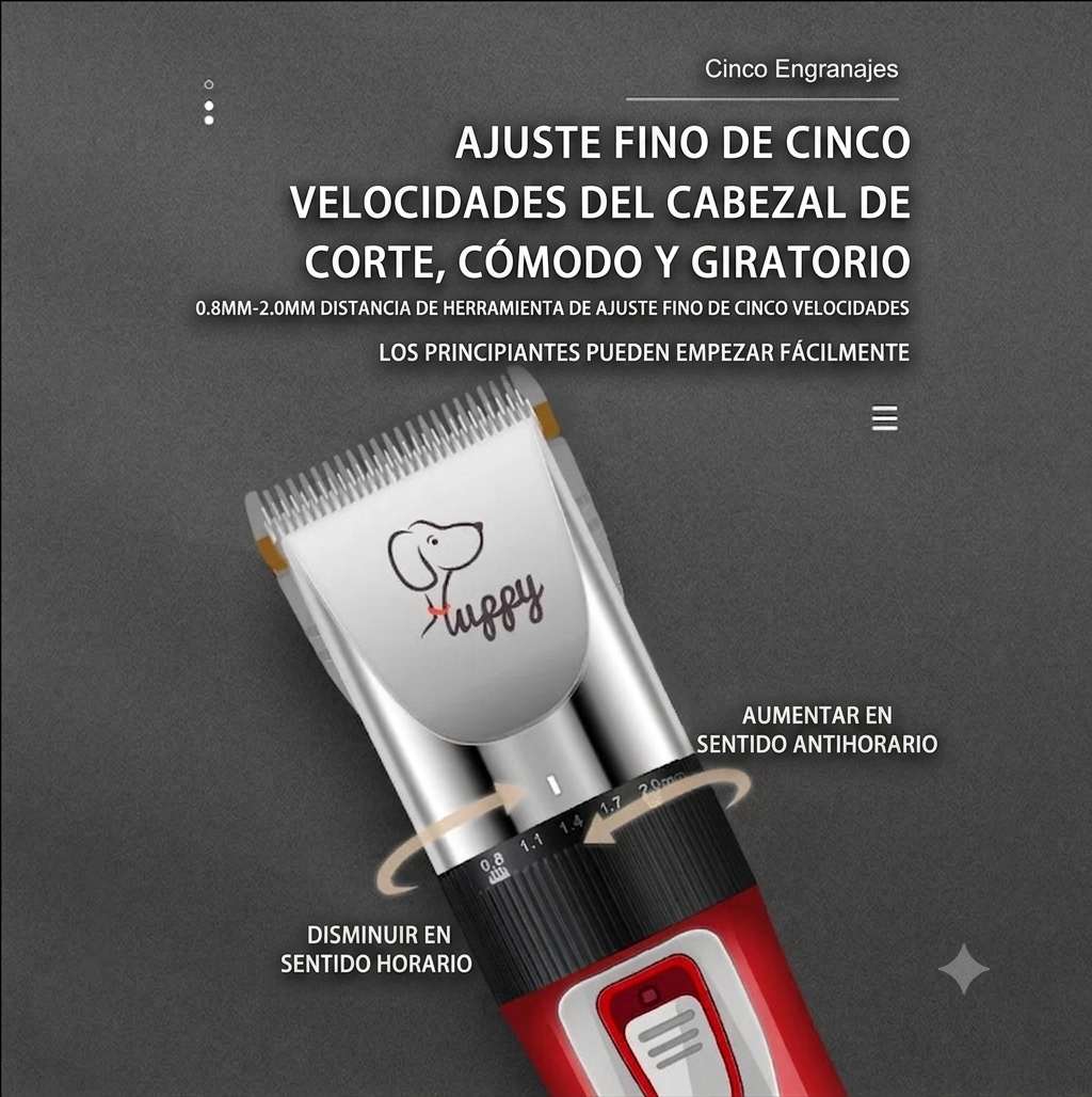 Máquina cortapelo para perros, mascotas, gatos y conejos. Aseo y corte de pelo