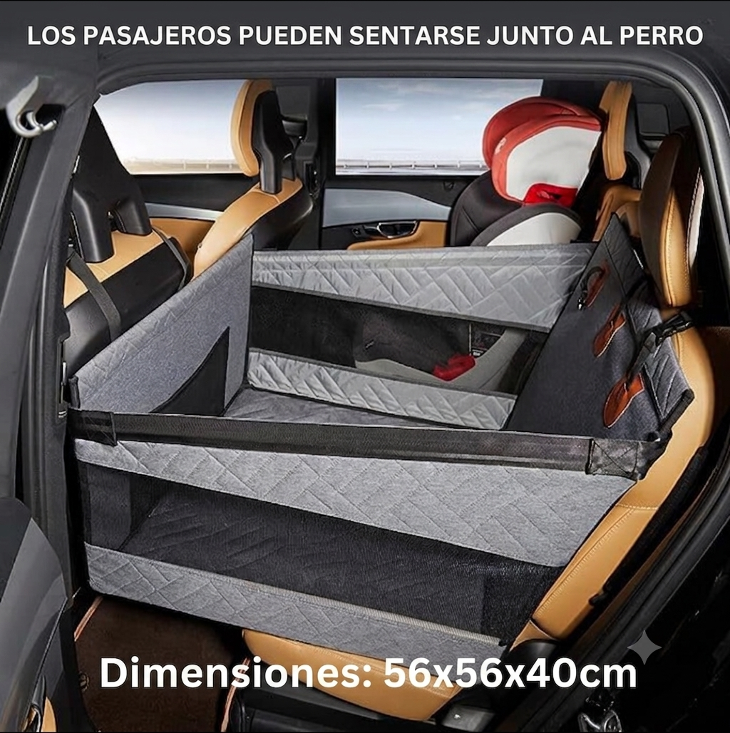 Extensión para asiento individual de coche con suelo duro para perros