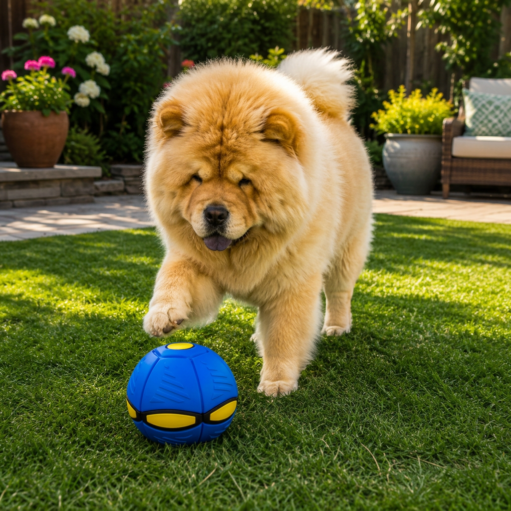 Pelota voladora interactiva para perros