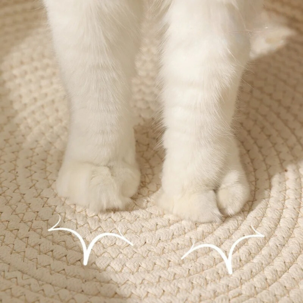 Cama para gatos de cuerda de algodón tejida a mano