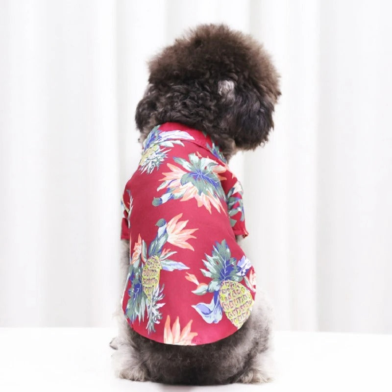 Camisa hawaiana para perros