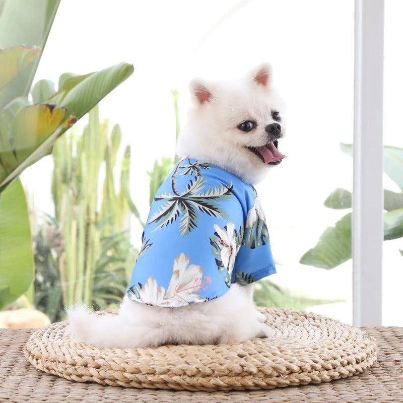 Camisa hawaiana para perros