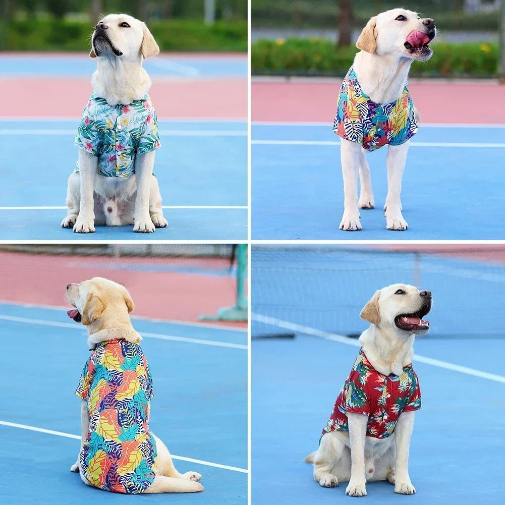 Camisa hawaiana para perros