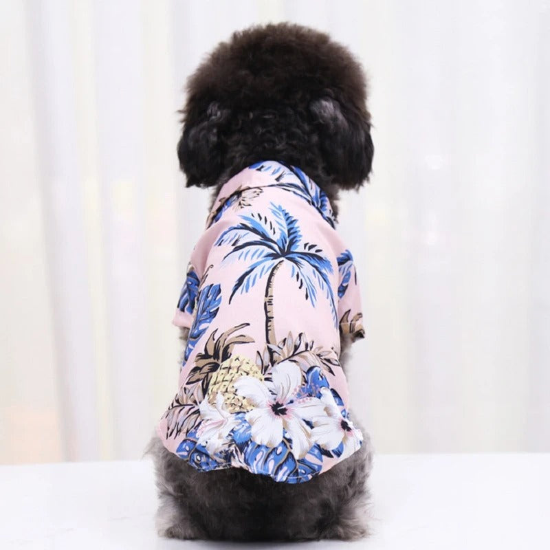 Camisa hawaiana para perros