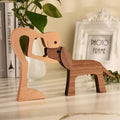 Handgeschnitzte Hundefigur - HundeHerz