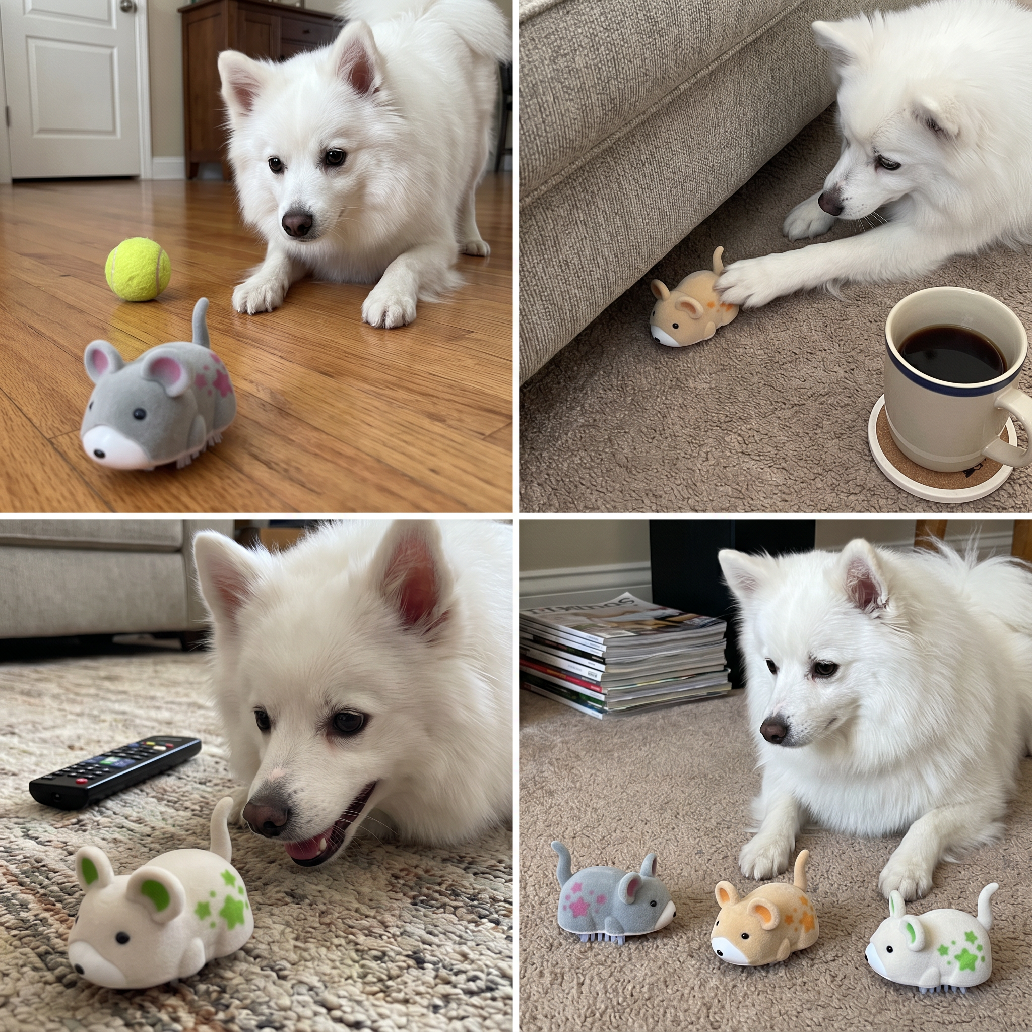 Juguete interactivo para perros con forma de hámster (para interiores)