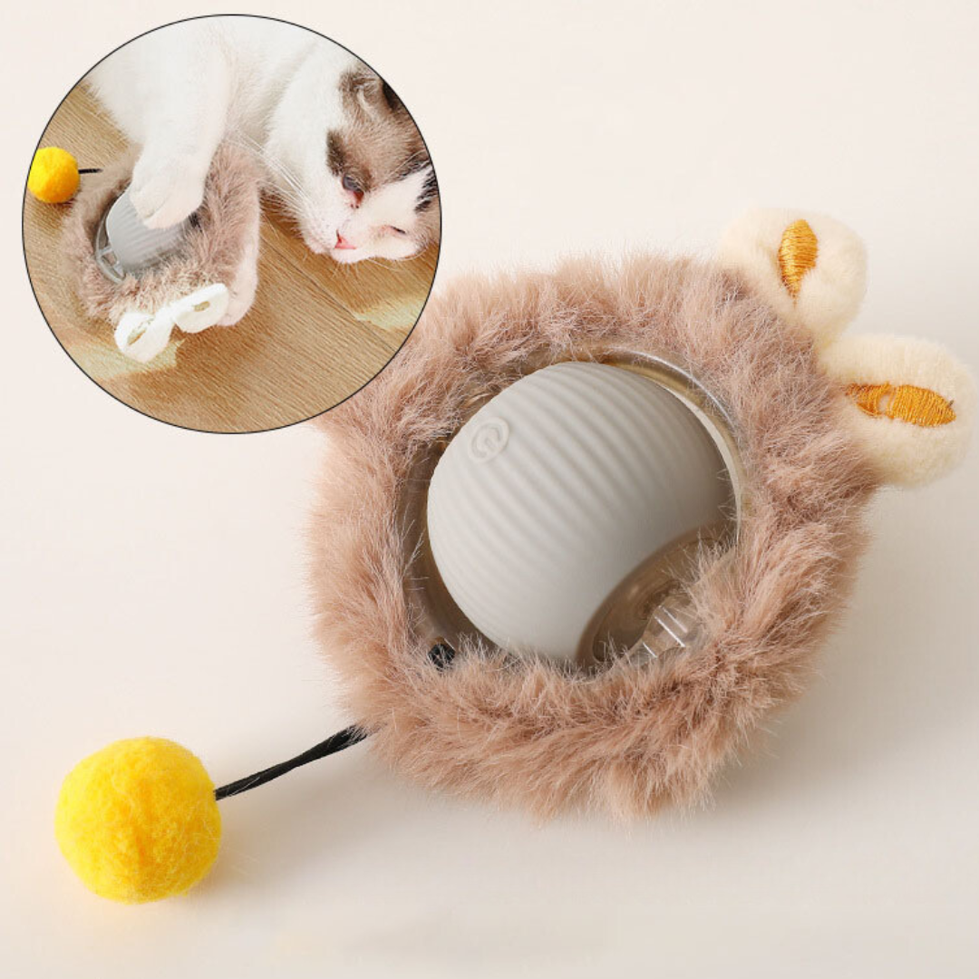 Juguete interactivo con pelo para gatos