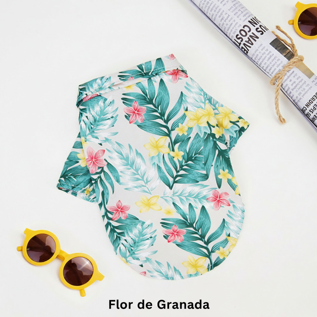 Camisa hawaiana para perros